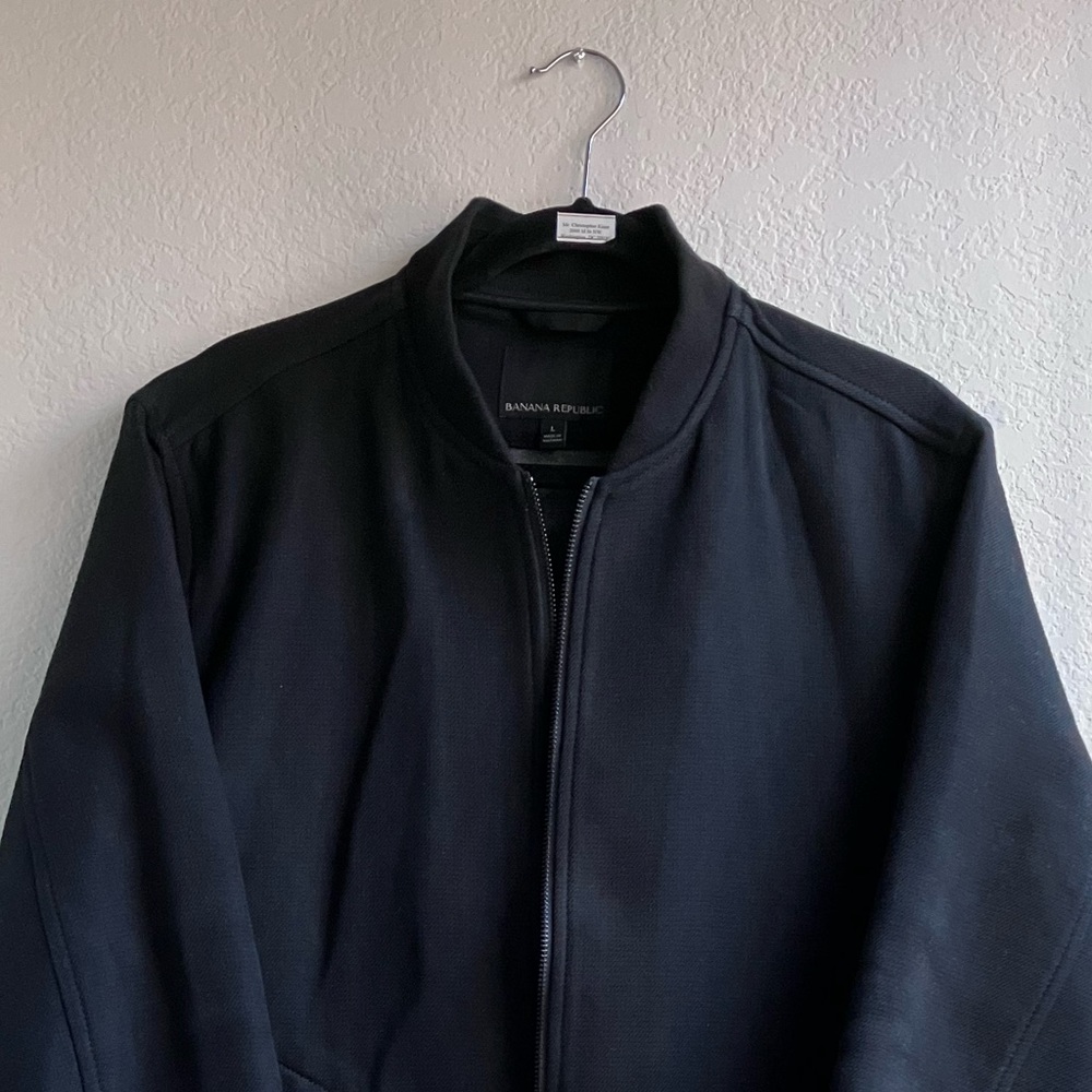 Banana Republic Black Bomber Jacket